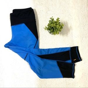 Lucy Blue Crop Mesh Athletic Legging